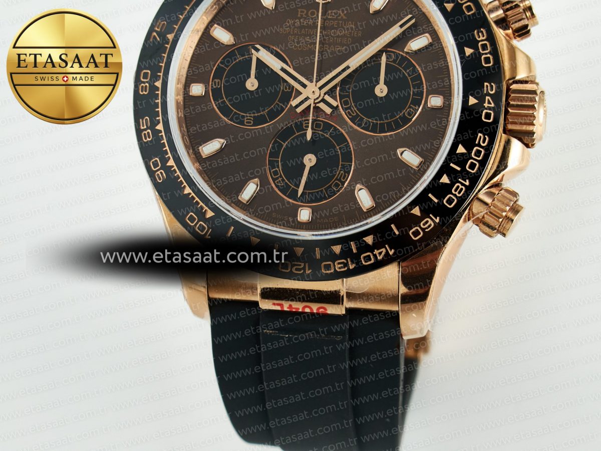 Rolex Daytona 126515 QF 1:1 Best Edition Brown/Black Dial Stick Markers On Oyster Bracelet SH4131 V10(Gain Weight) - Görsel 14