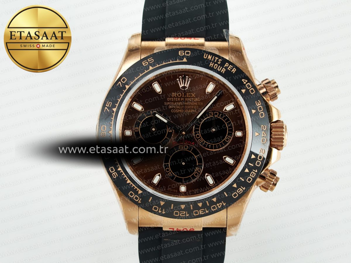 Rolex Daytona 126515 QF 1:1 Best Edition Brown/Black Dial Stick Markers On Oyster Bracelet SH4131 V10(Gain Weight) - Görsel 4