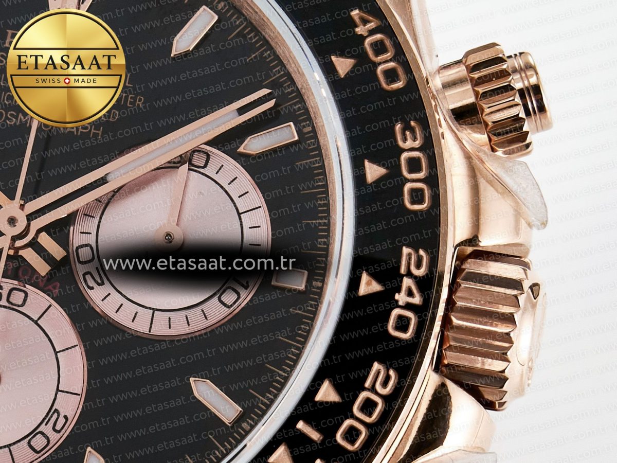 Rolex Daytona 126515 QF 1:1 Best Edition RG/Black Dial on Oysterflex Strap QF4131 V10 (48 Hours Power Reserve) - Görsel 11