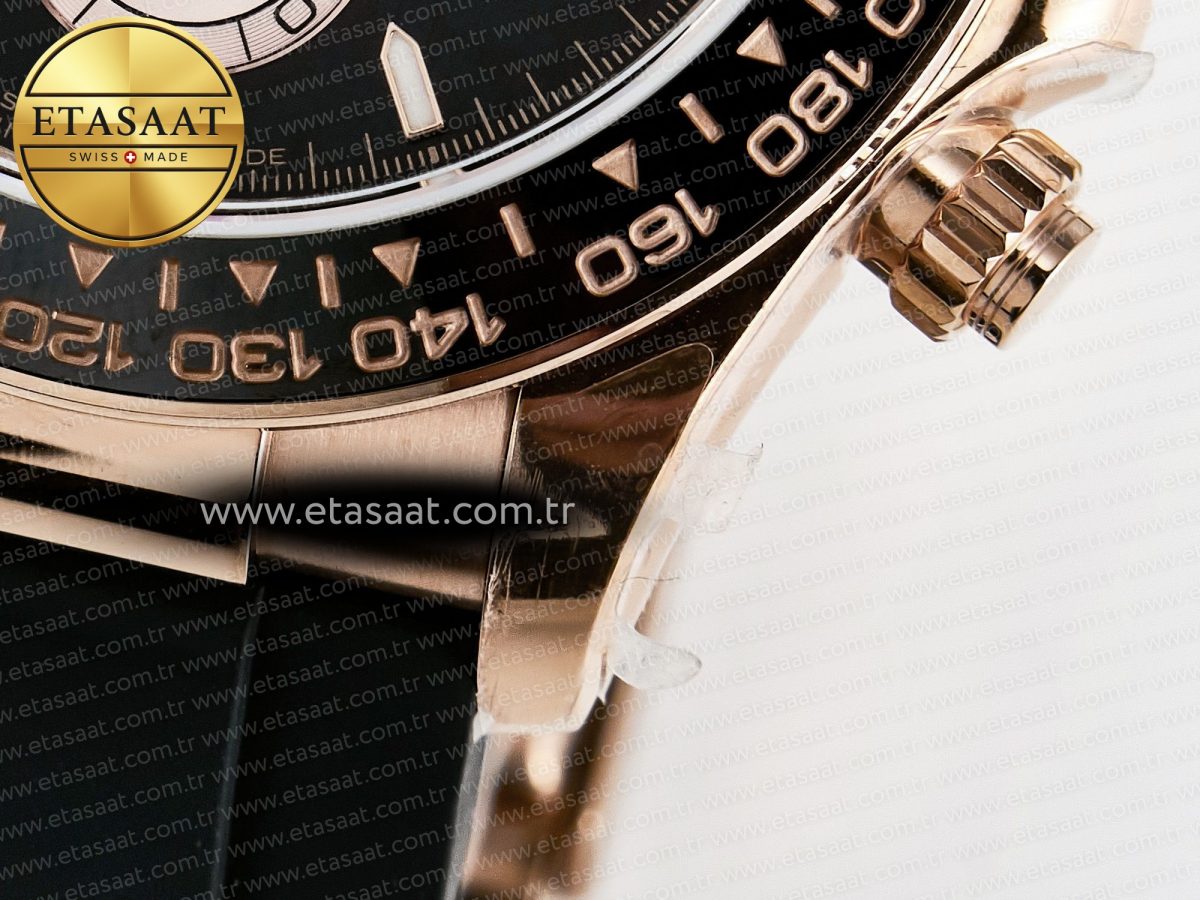 Rolex Daytona 126515 QF 1:1 Best Edition RG/Black Dial on Oysterflex Strap QF4131 V10 (48 Hours Power Reserve) - Görsel 14