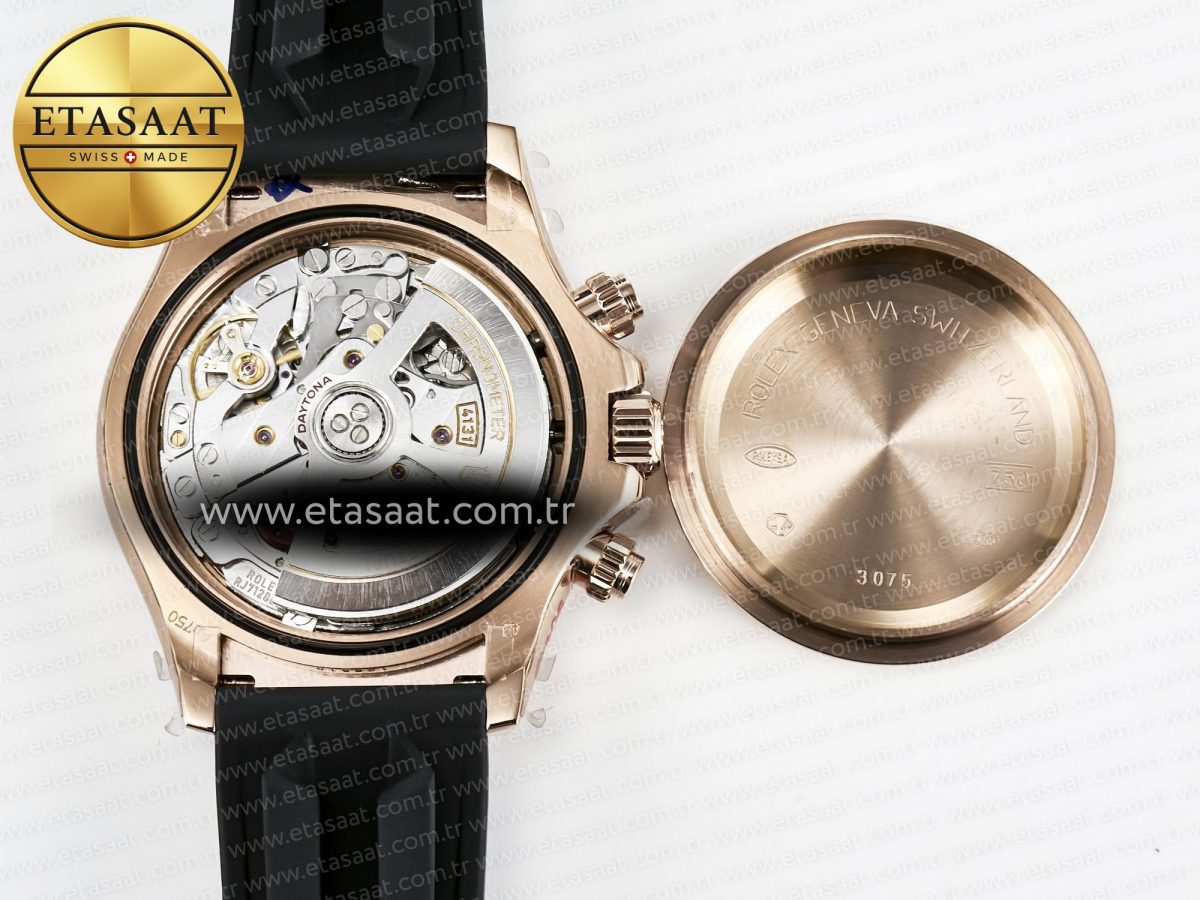 Rolex Daytona 126515 QF 1:1 Best Edition RG/Black Dial on Oysterflex Strap QF4131 V10 (48 Hours Power Reserve) - Görsel 19