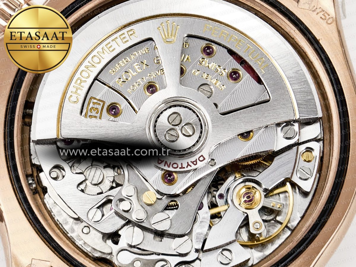 Rolex Daytona 126515 QF 1:1 Best Edition RG/Black Dial on Oysterflex Strap QF4131 V10 (48 Hours Power Reserve) - Görsel 21