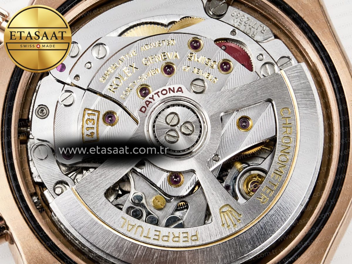 Rolex Daytona 126515 QF 1:1 Best Edition RG/Black Dial on Oysterflex Strap QF4131 V10 (48 Hours Power Reserve) - Görsel 22