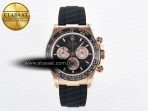 Rolex Daytona 126515 QF 1:1 Best Edition RG/Black Dial on Oysterflex Strap QF4131 V10 (48 Hours Power Reserve) - Görsel 3
