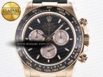 Rolex Daytona 126515 QF 1:1 Best Edition RG/Black Dial on Oysterflex Strap QF4131 V10 (48 Hours Power Reserve) - Görsel 4