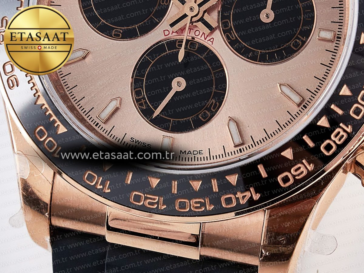 Rolex Daytona 126515 QF 1:1 Best Edition RG/Black Dial on Oysterflex Strap SH4131 V5 - Görsel 12