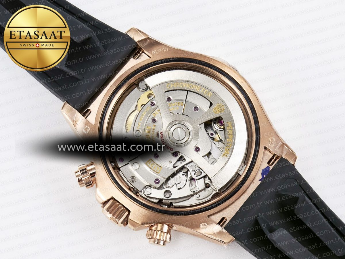 Rolex Daytona 126515 QF 1:1 Best Edition RG/Black Dial on Oysterflex Strap SH4131 V5 - Görsel 20