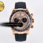 Rolex Daytona 126515 QF RG/Siyah Kadran Oysterflex SH4131 Eta Saat - Görsel 3 - 1:1 Süper Klon Saat