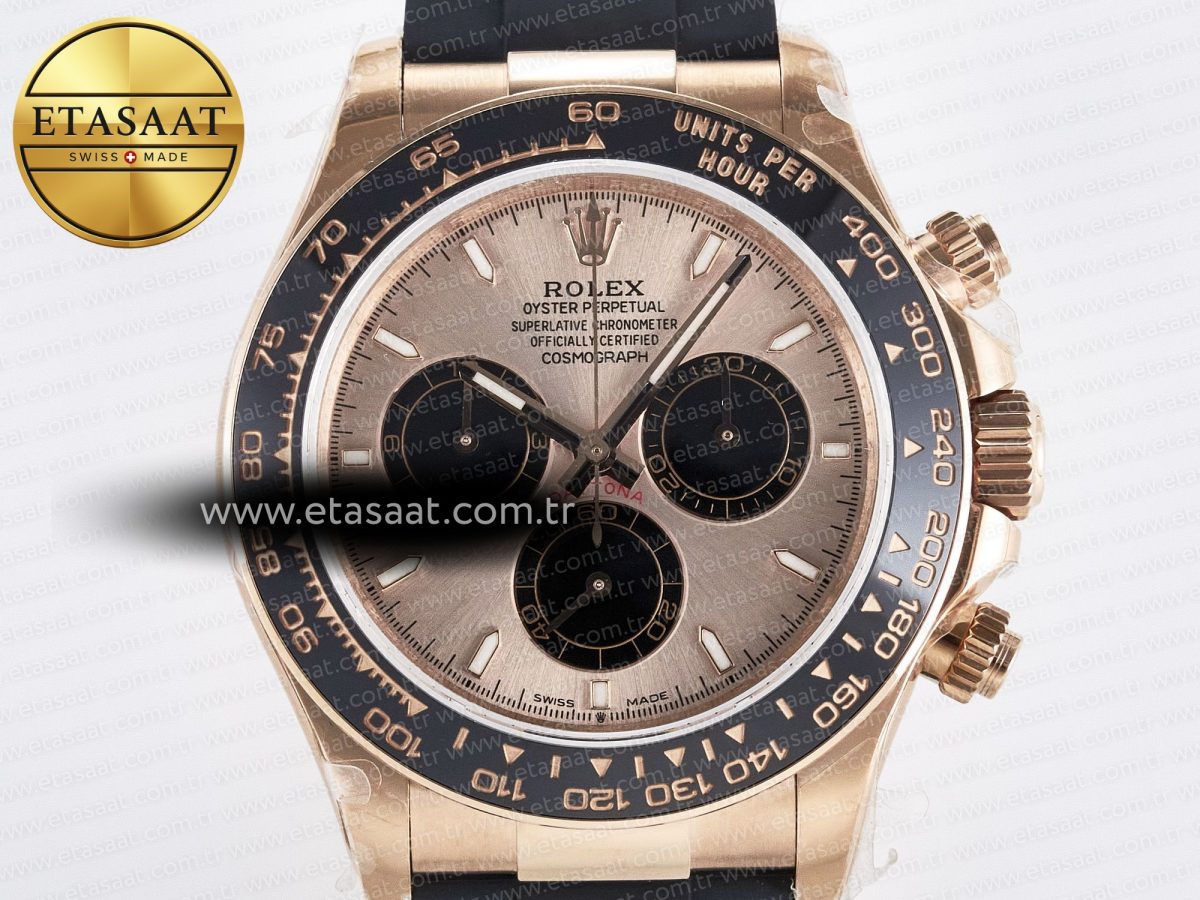 Rolex Daytona 126515 QF 1:1 Best Edition RG/Black Dial on Oysterflex Strap SH4131 V5 - Görsel 4