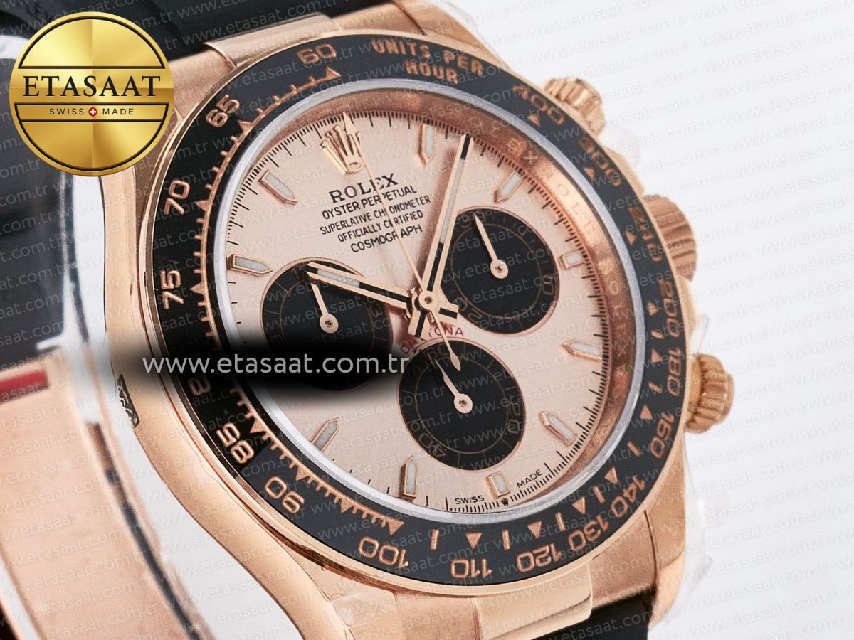 Rolex Daytona 126515 QF 1:1 Best Edition RG/Black Dial on Oysterflex Strap SH4131 V5 - Görsel 5