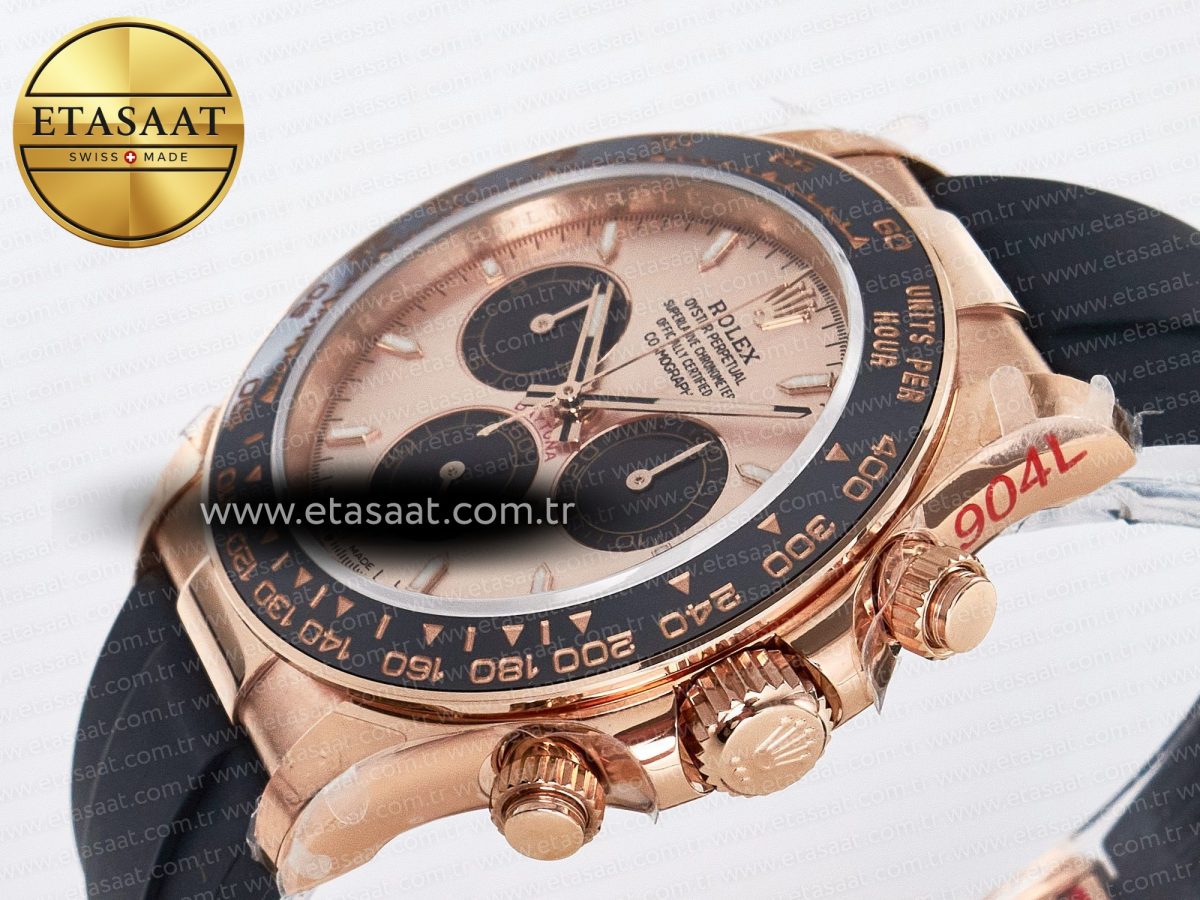 Rolex Daytona 126515 QF 1:1 Best Edition RG/Black Dial on Oysterflex Strap SH4131 V5 - Görsel 6