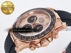 Rolex Daytona 126515 QF 1:1 Best Edition RG/Black Dial on Oysterflex Strap SH4131 V5 - Görsel 6