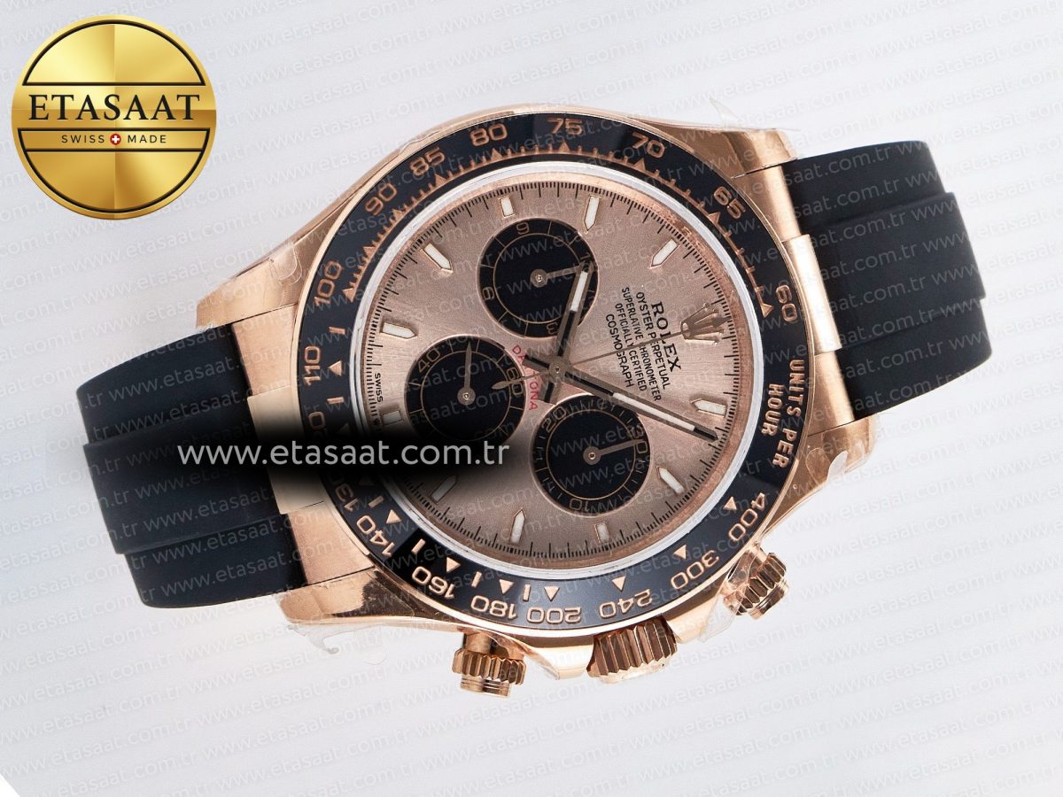 Rolex Daytona 126515 QF 1:1 Best Edition RG/Black Dial on Oysterflex Strap SH4131 V5 - Görsel 8