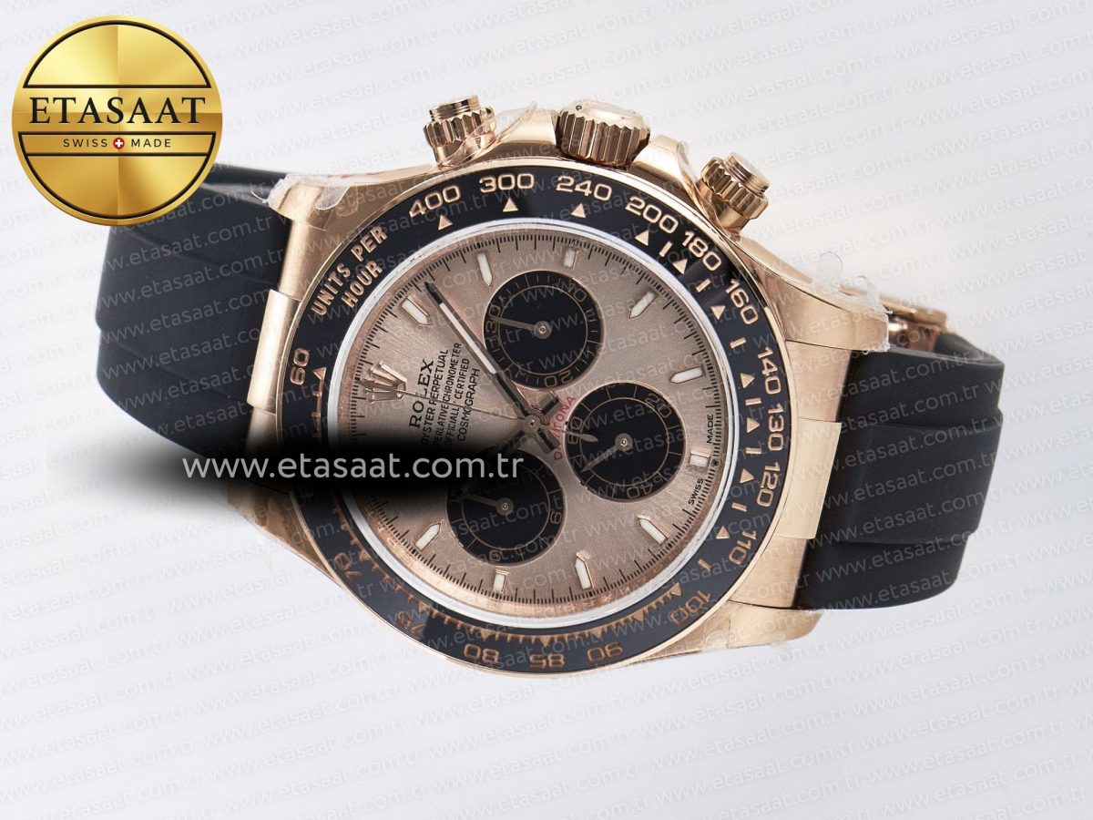 Rolex Daytona 126515 QF 1:1 Best Edition RG/Black Dial on Oysterflex Strap SH4131 V5 - Görsel 9