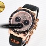 Rolex Daytona 126515 QF 1:1 Best Edition RG/Black Dial on Oysterflex Strap SH4131 V6（Gain Weight）