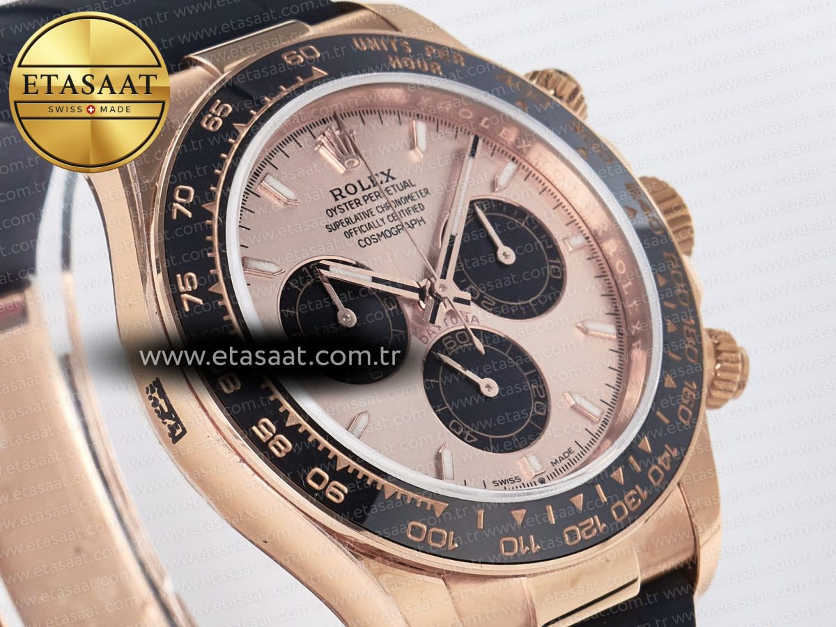 Rolex Daytona 126515 QF 1:1 Best Edition RG/Black Dial on Oysterflex Strap SH4131 V6（Gain Weight） - Görsel 5