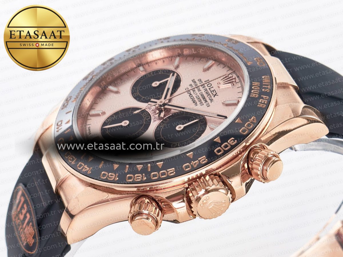 Rolex Daytona 126515 QF 1:1 Best Edition RG/Black Dial on Oysterflex Strap SH4131 V6（Gain Weight） - Görsel 6