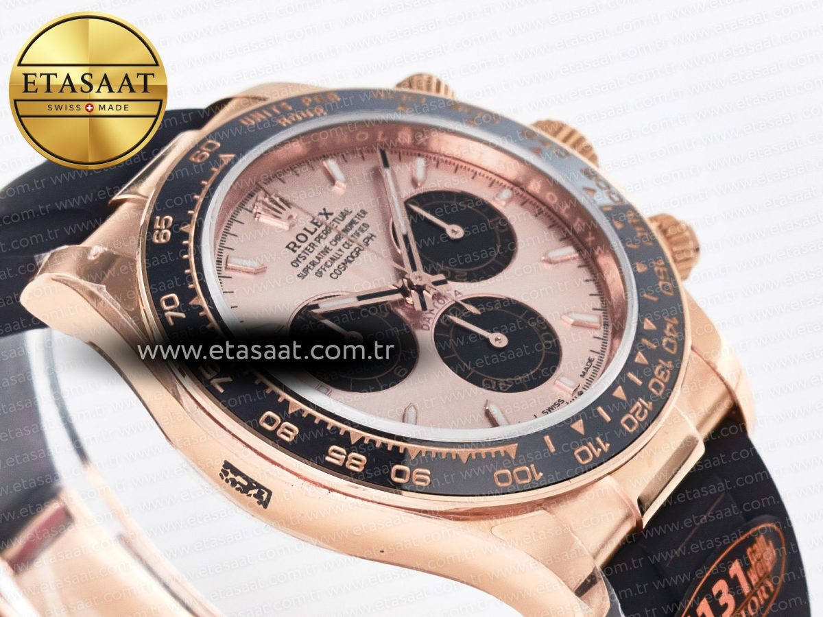 Rolex Daytona 126515 QF 1:1 Best Edition RG/Black Dial on Oysterflex Strap SH4131 V6（Gain Weight） - Görsel 7
