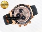 Rolex Daytona 126515 QF 1:1 Best Edition RG/Black Dial on Oysterflex Strap SH4131 V6（Gain Weight） - Görsel 8