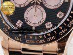 Rolex Daytona 126515 QF 1:1 Best Edition RG/Black Diamonds Dial on Oysterflex Strap QF4131 V10 (48 Hours Power Reserve) - Görsel 12
