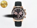 Rolex Daytona 126515 QF 1:1 Best Edition RG/Black Diamonds Dial on Oysterflex Strap QF4131 V10 (48 Hours Power Reserve) - Görsel 3