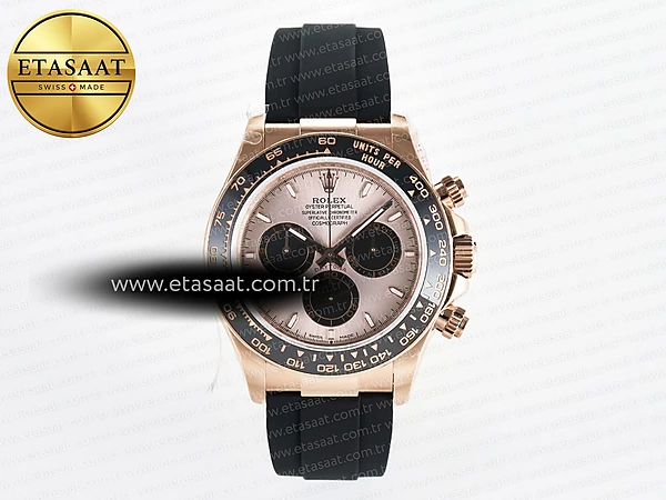 Rolex Daytona 126515 QF Pembe Altın Kadran Reserve Eta Saat - 1:1 Süper Klon Replika Saat