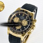 Rolex Daytona 126518 Clean YG 1:1 Best Edition Black/YG Dial on Oysterflex Rubber Strap SH4131