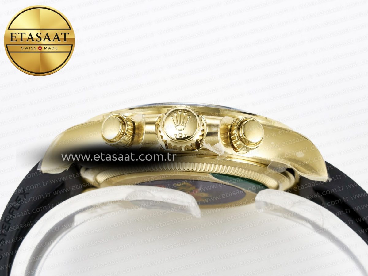 Rolex Daytona 126518 Clean YG 1:1 Best Edition Black/YG Dial on Oysterflex Rubber Strap SH4131 - Görsel 16
