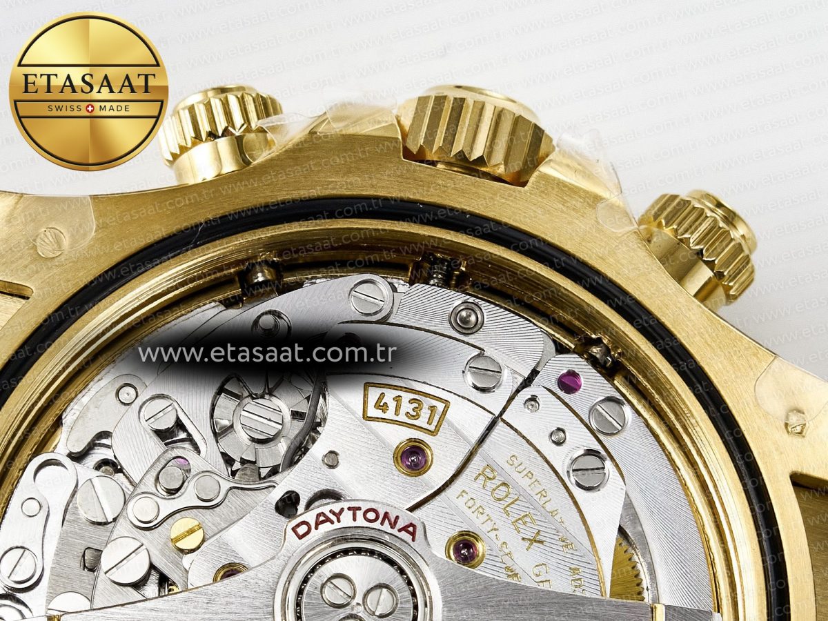 Rolex Daytona 126518 Clean YG 1:1 Best Edition Black/YG Dial on Oysterflex Rubber Strap SH4131 - Görsel 22