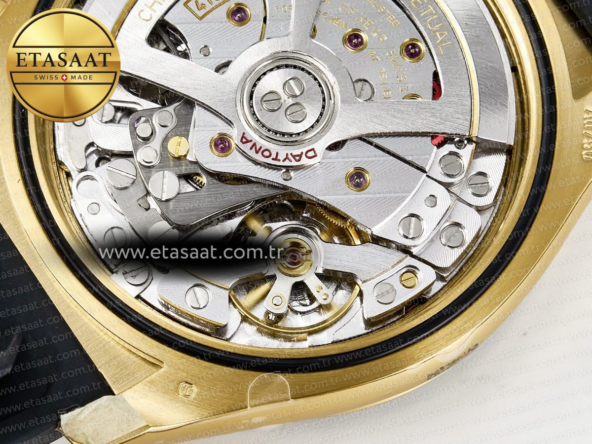 Rolex Daytona 126518 Clean YG 1:1 Best Edition Black/YG Dial on Oysterflex Rubber Strap SH4131 - Görsel 23