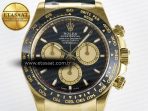 Rolex Daytona 126518 Clean YG 1:1 Best Edition Black/YG Dial on Oysterflex Rubber Strap SH4131 - Görsel 4