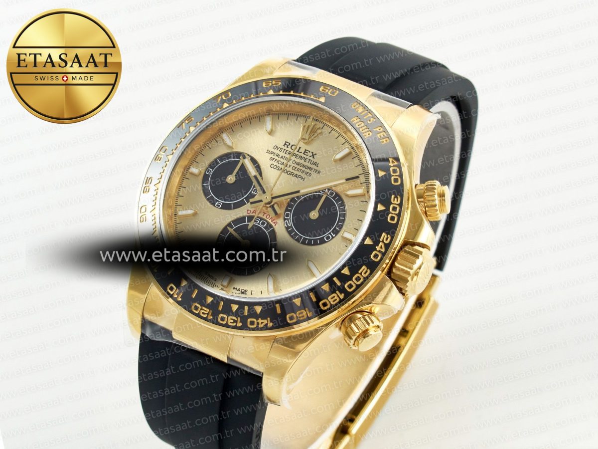 Rolex Daytona 126518 Clean YG 1:1 Best Edition YG Dial on Oysterflex Rubber Strap SH4131 - Görsel 1