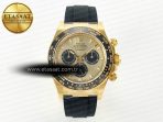 Rolex Daytona 126518 Clean YG 1:1 Best Edition YG Dial on Oysterflex Rubber Strap SH4131 - Görsel 3