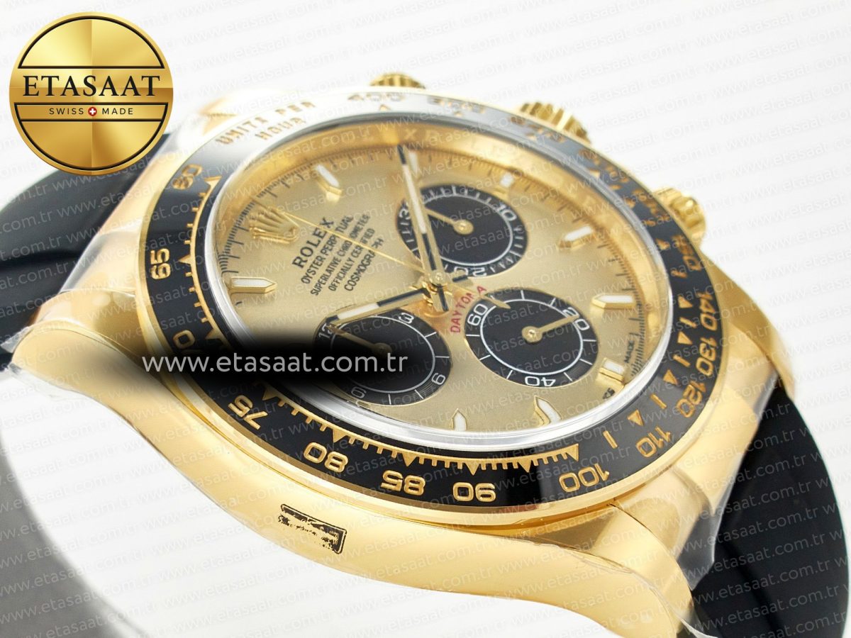 Rolex Daytona 126518 Clean YG 1:1 Best Edition YG Dial on Oysterflex Rubber Strap SH4131 - Görsel 7