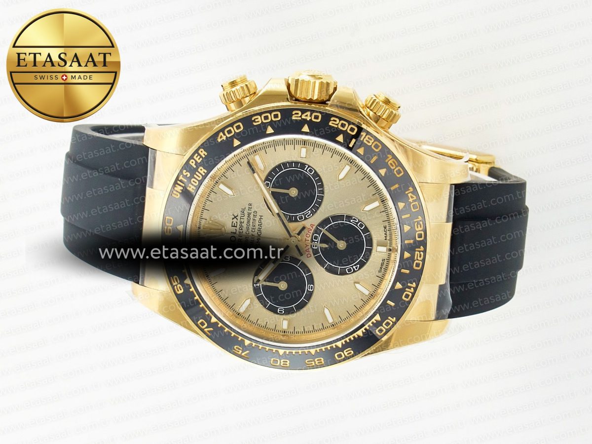 Rolex Daytona 126518 Clean YG 1:1 Best Edition YG Dial on Oysterflex Rubber Strap SH4131 - Görsel 9