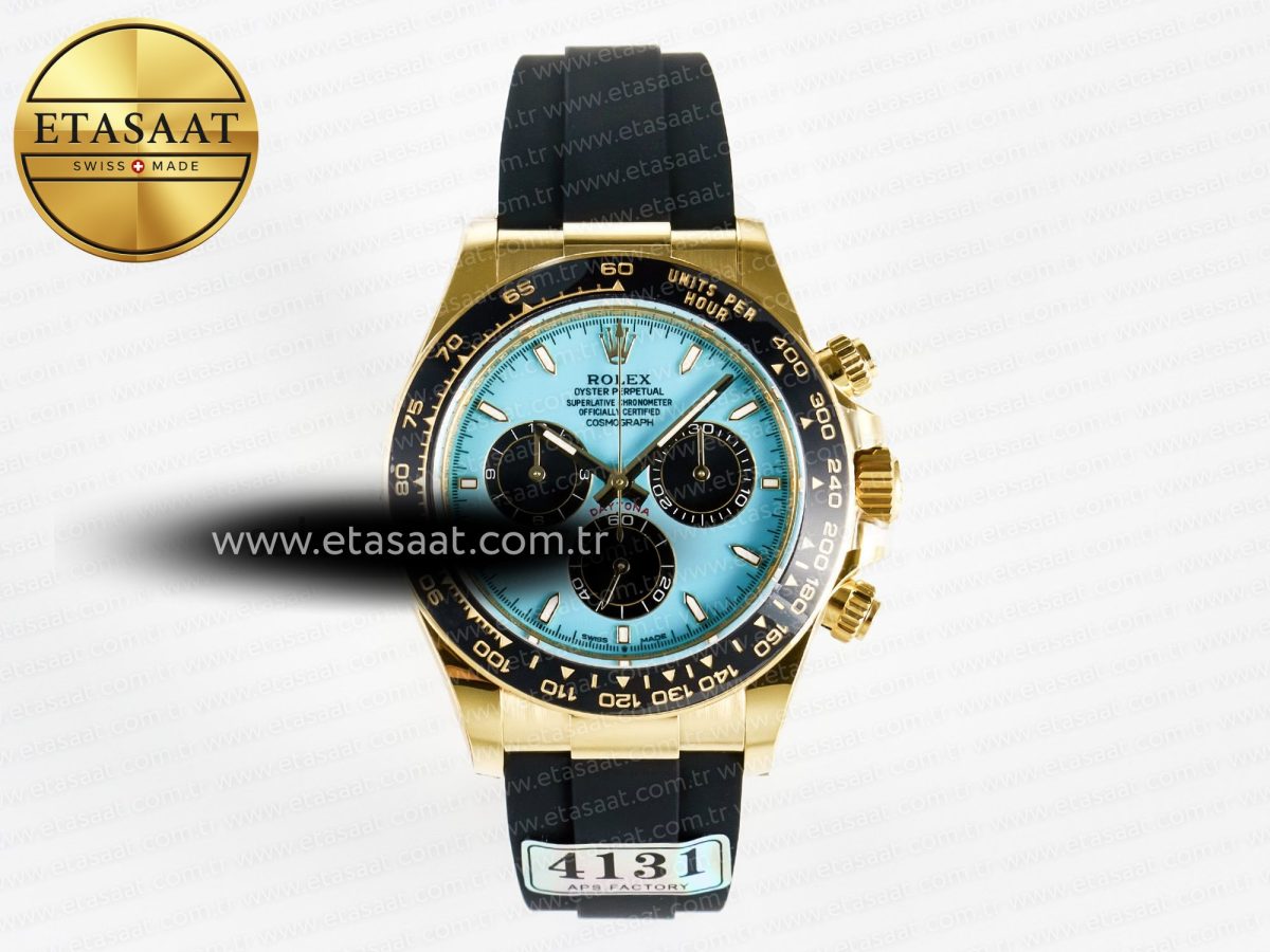 Rolex Daytona 126518 Gain Weight APSF 1:1 Best Edition Tiffany Turquoise Blue Dial Sticks Markers on Oysterflex Strap SH4131 - Görsel 3