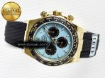 Rolex Daytona 126518 Gain Weight APSF 1:1 Best Edition Tiffany Turquoise Blue Dial Sticks Markers on Oysterflex Strap SH4131 - Görsel 9