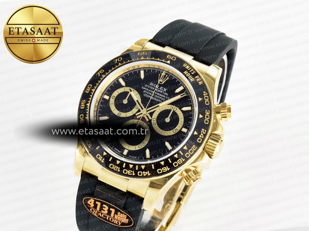 Rolex Daytona 126518 QF 1:1 Best Edition Black Dial on Oysterflex Strap SH4131 V6（Gain Weight） - Görsel 2