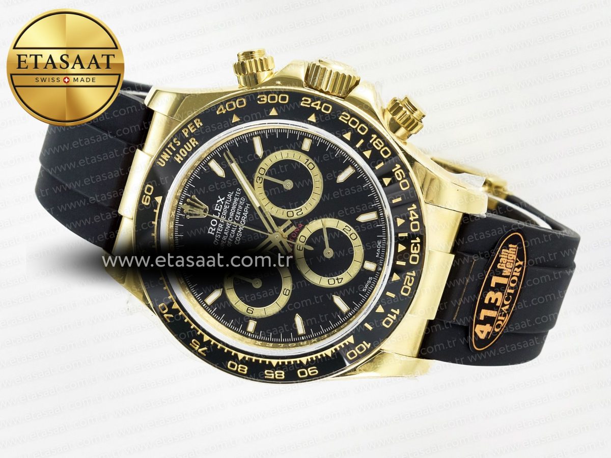 Rolex Daytona 126518 QF 1:1 Best Edition Black Dial on Oysterflex Strap SH4131 V6（Gain Weight） - Görsel 9