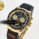 Rolex Daytona 126518 QF 1:1 Best Edition Black/YG Dial on Oysterflex Strap SH4131 V6（Gain Weight）