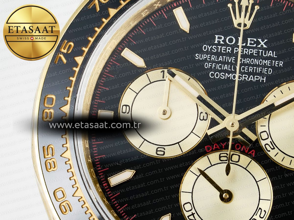 Rolex Daytona 126518 QF 1:1 Best Edition Black/YG Dial on Oysterflex Strap SH4131 V6（Gain Weight） - Görsel 10