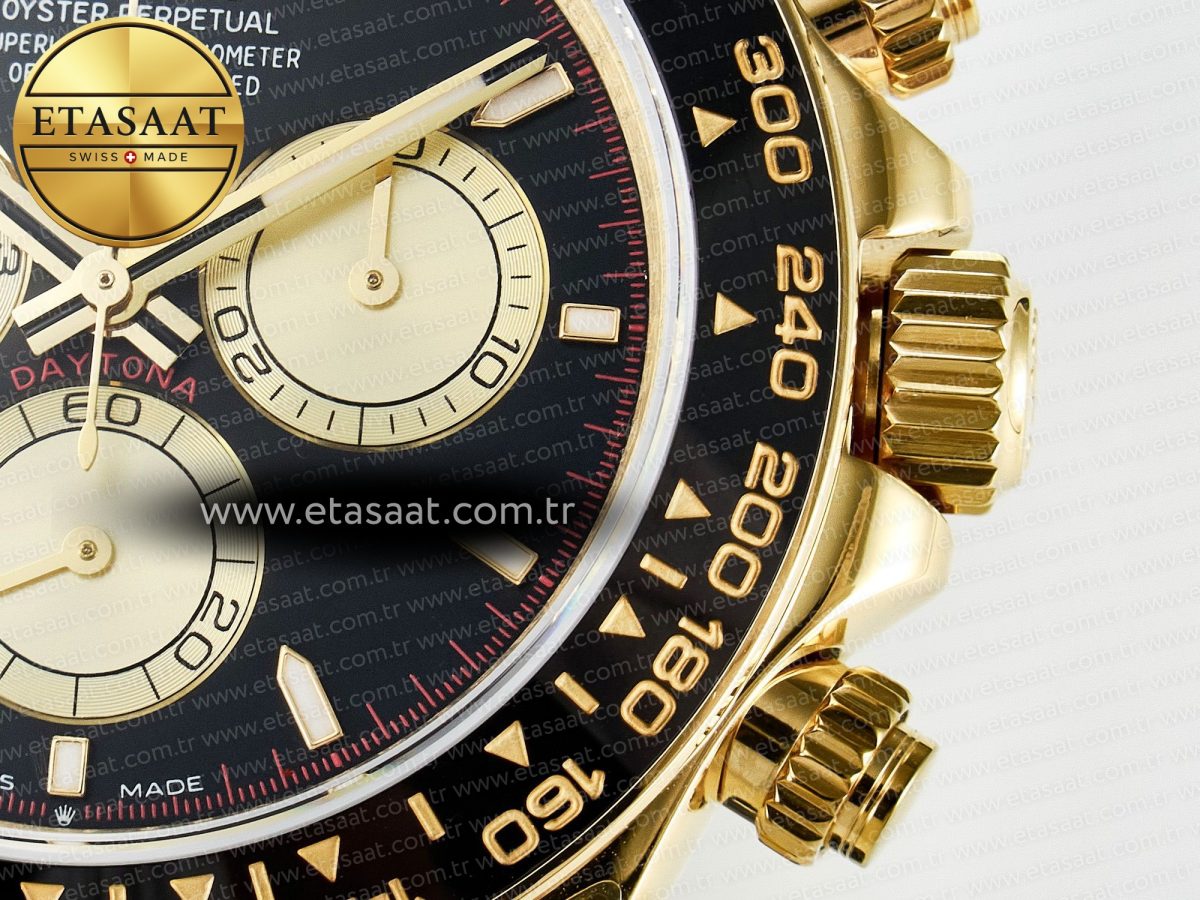 Rolex Daytona 126518 QF 1:1 Best Edition Black/YG Dial on Oysterflex Strap SH4131 V6（Gain Weight） - Görsel 12