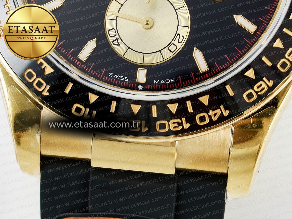 Rolex Daytona 126518 QF 1:1 Best Edition Black/YG Dial on Oysterflex Strap SH4131 V6（Gain Weight） - Görsel 13