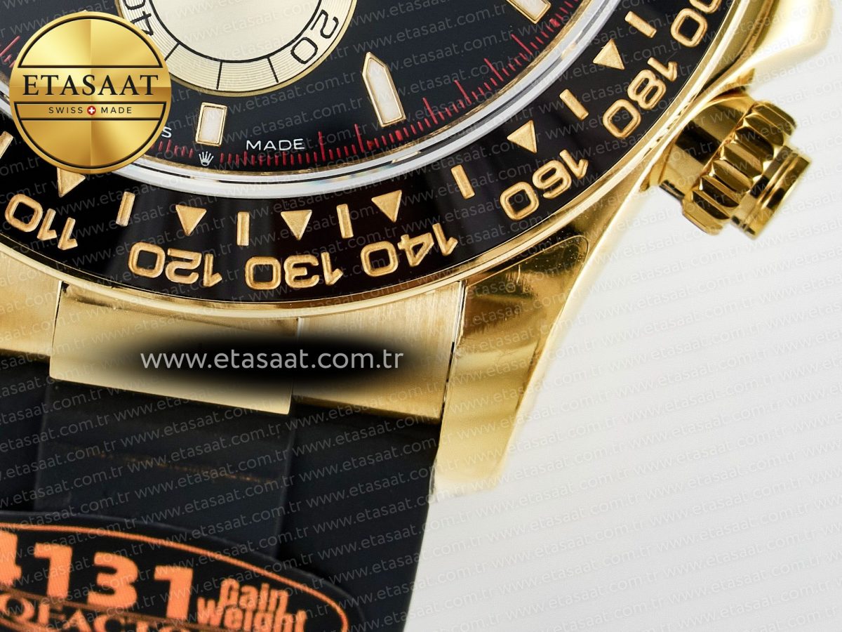 Rolex Daytona 126518 QF 1:1 Best Edition Black/YG Dial on Oysterflex Strap SH4131 V6（Gain Weight） - Görsel 14