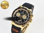 Rolex Daytona 126518 QF 1:1 Best Edition Black/YG Dial on Oysterflex Strap SH4131 V6(Gain Weight) - Görsel 2