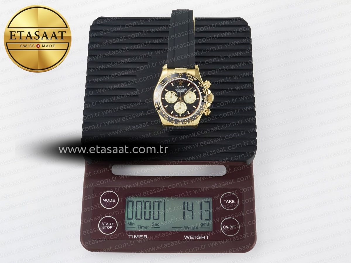 Rolex Daytona 126518 QF 1:1 Best Edition Black/YG Dial on Oysterflex Strap SH4131 V6（Gain Weight） - Görsel 36