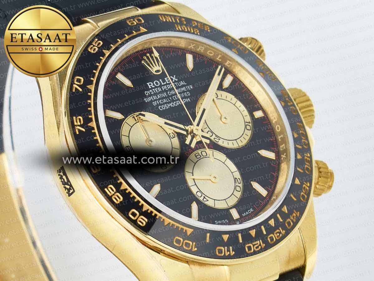 Rolex Daytona 126518 QF 1:1 Best Edition Black/YG Dial on Oysterflex Strap SH4131 V6（Gain Weight） - Görsel 5