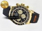 Rolex Daytona 126518 QF 1:1 Best Edition Black/YG Dial on Oysterflex Strap SH4131 V6(Gain Weight) - Görsel 9