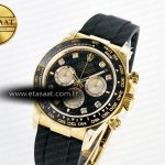 Rolex Daytona 126518 QF 1:1 Best Edition Black/YG Diamonds Dial on Oysterflex Strap QF4131 V10 (48 Hours Power Reserve)