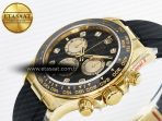 Rolex Daytona 126518 QF 1:1 Best Edition Black/YG Diamonds Dial on Oysterflex Strap QF4131 V10 (48 Hours Power Reserve) - Görsel 6